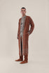 Long reversible jacquard coat